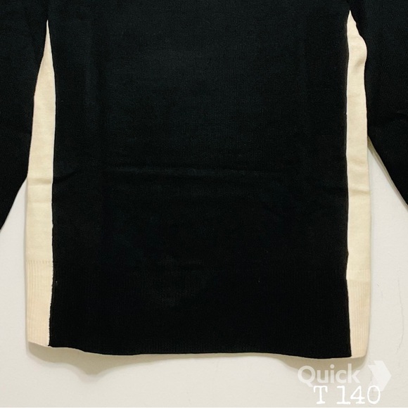 S - NWT Color-Block Blouse Sweater w/ Button Detail - Picture 2 of 11